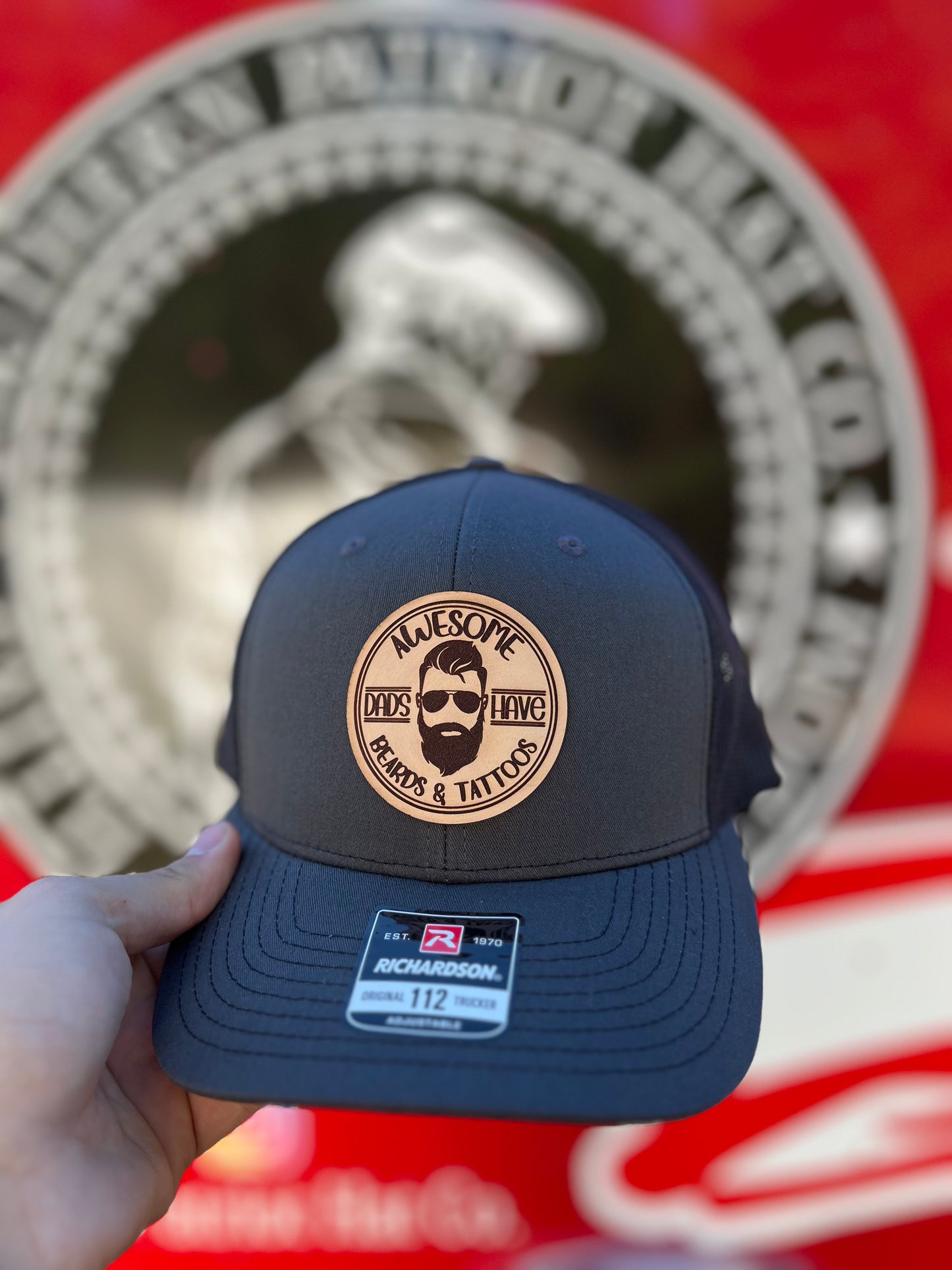 Awesome Dads Have Beards & Tattoos Hat